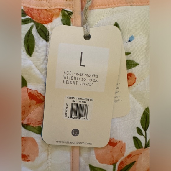 Little Unicorn Cotton Muslin Quilted Sleep Sack Winter Wearable Blanket Baby - Picture 10 of 11